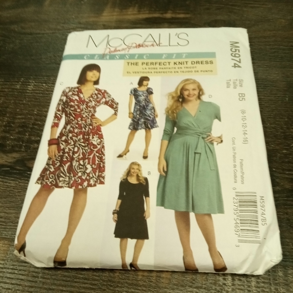 McCall's Sewing Pattern M5974 Women's Dresses Midi Dress Size 8-16